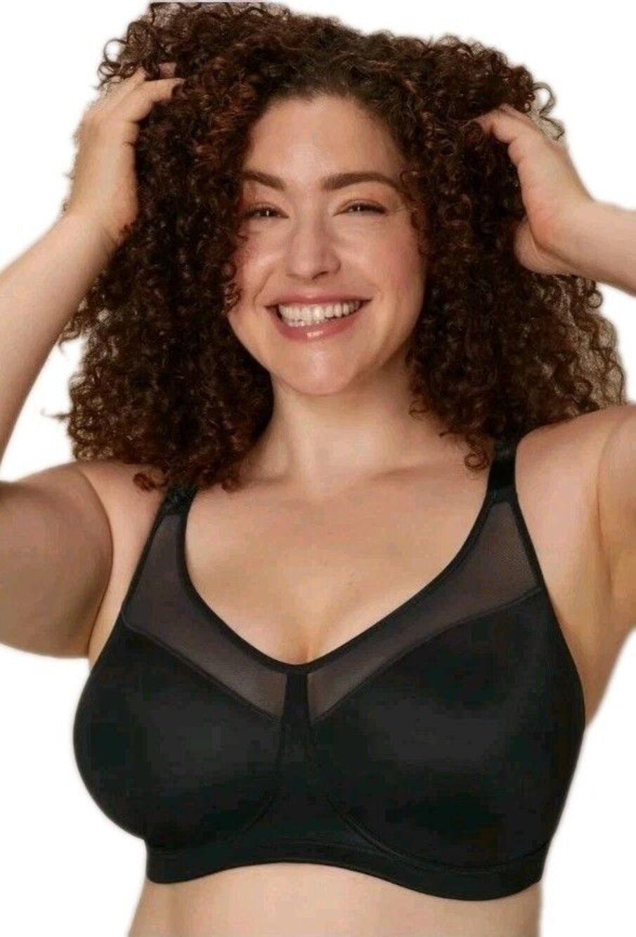 Playtex 18 Hour Smoothing Minimizer Bra #4697 Black 40DD Wireless  Support